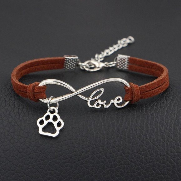 100% Angel Jewelry - Love Paw Bracelet, Brown band